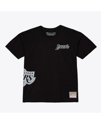 Mitchell Ness Men's Black Los Angeles Lakers Chrome Heritage T-Shirt