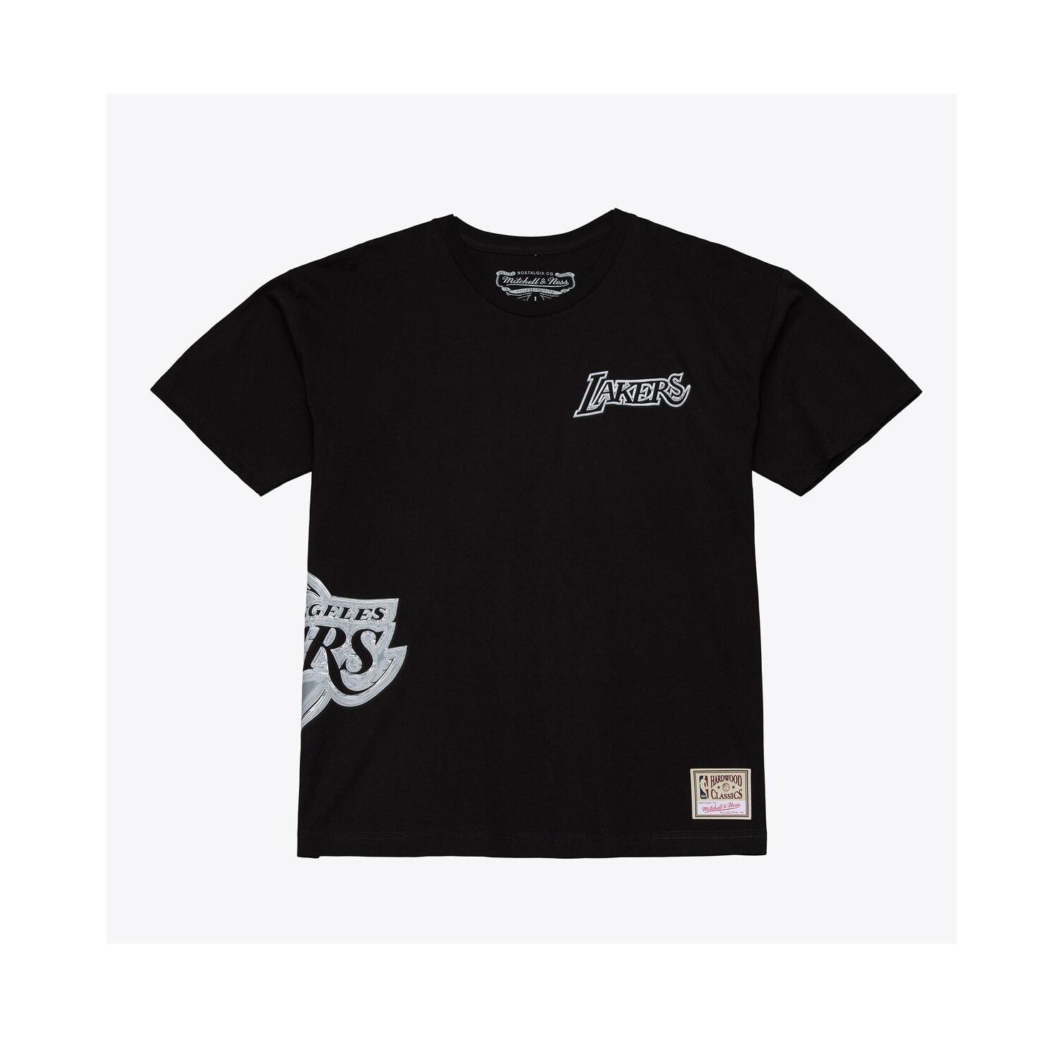 Mitchell Ness Men's Black Los Angeles Lakers Chrome Heritage T-Shirt