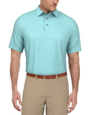 Men's Heathered Stripe Golf Polo Shirt