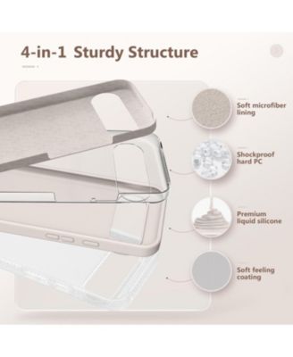 for Google Pixel 10/Pixel 10 Pro Case, Liquid Silicone Case with Screen Protector, Full Body Protective Cover, Shockproof Phone Cover