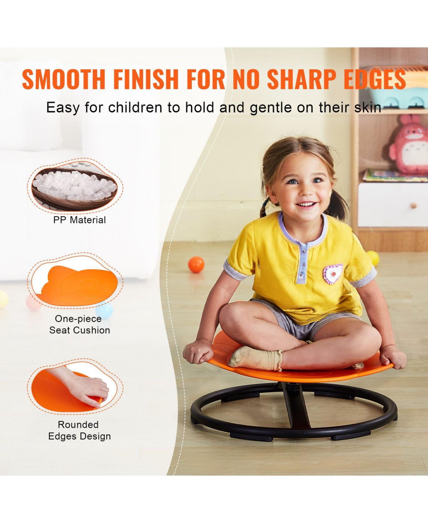 Elephant Kids 360degree(s) Swivel Sensory Chair with Non-Slip Base, 220 lb Capacity