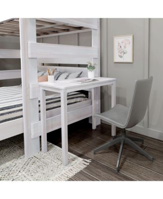 Max and Lily Farmhouse L-Shaped Bunk Bed with Desk