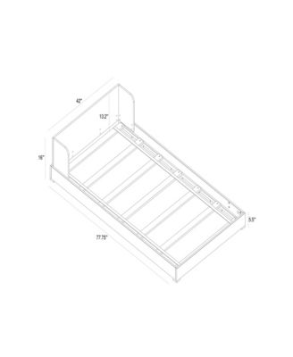 Max and Lily Mid-Century Modern Twin Floor Bed