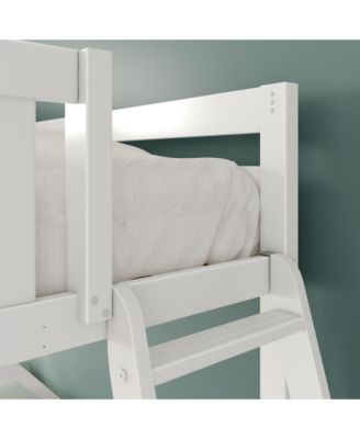 Max and Lily Classic Twin High Loft (Ladder on End) + Wraparound Desk