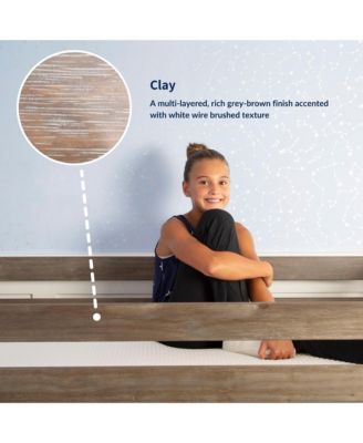 Max and Lily Full Size Bed Frame with Trundle, Solid Wood Platform Bed with Storage