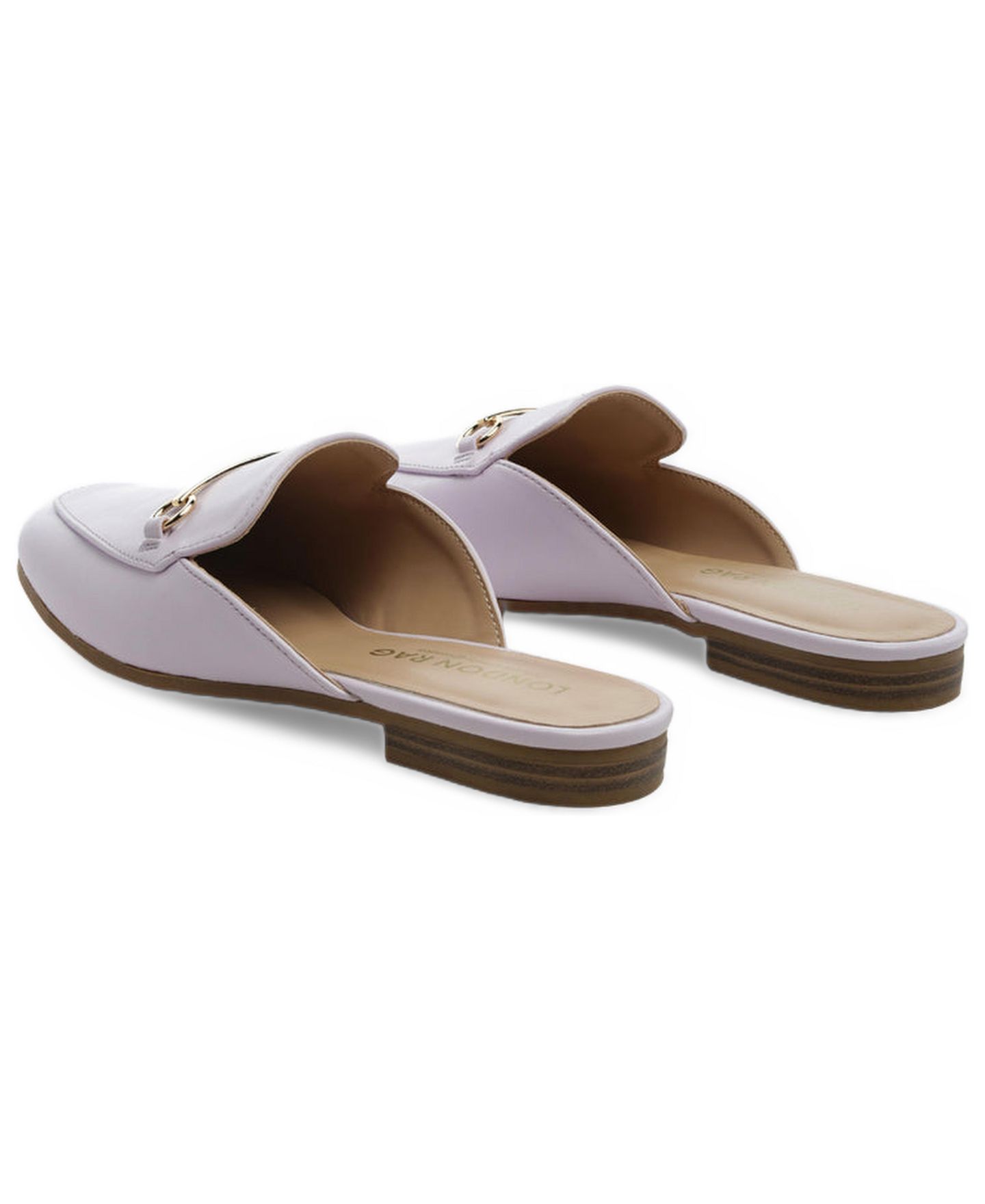 Женские сабо London Rag Vasiliki Faux Leather Flat Mules, цвет: Фиолетовый — фото 3