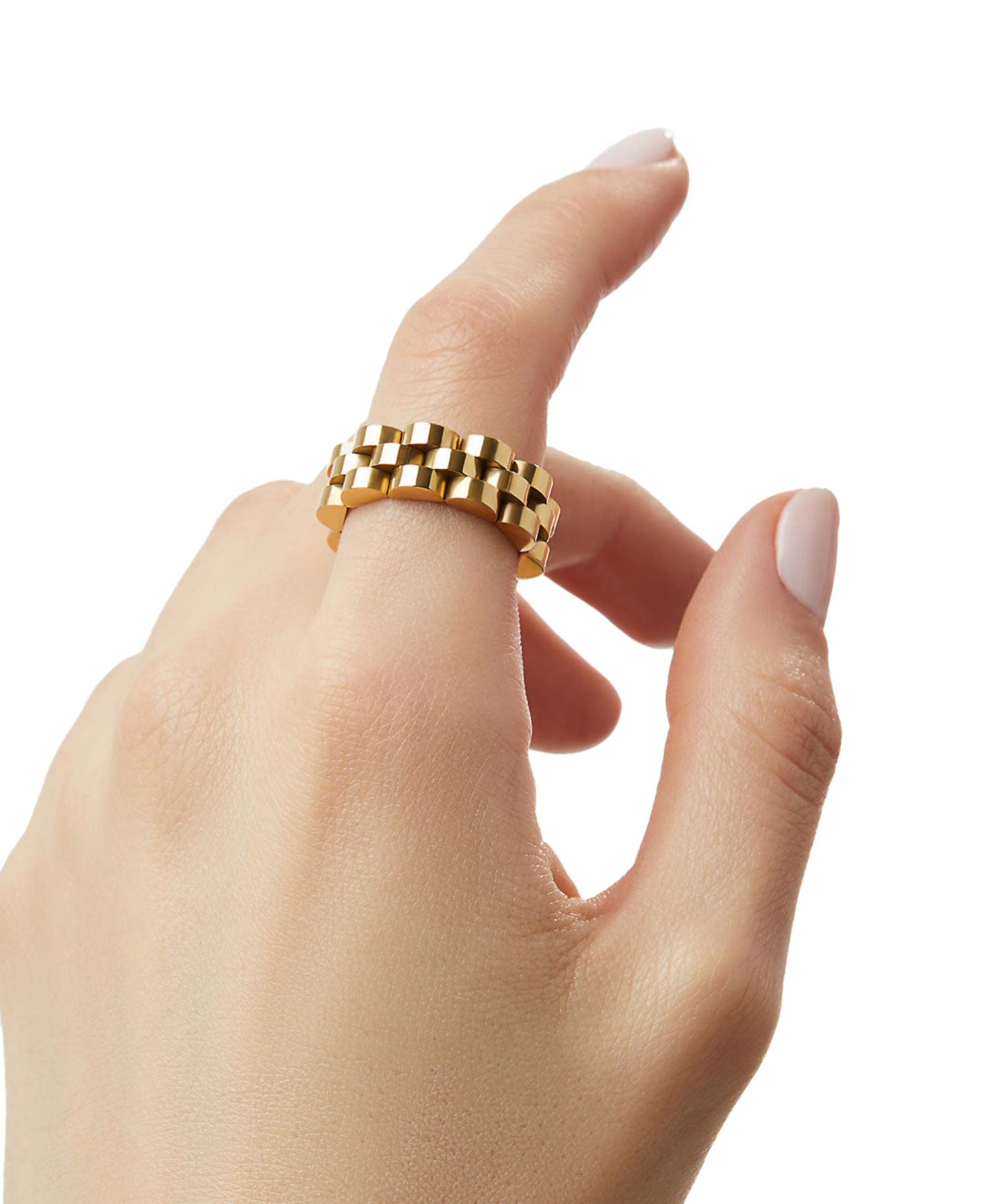 14k Gold Stainless Steel Parker Statement Ring