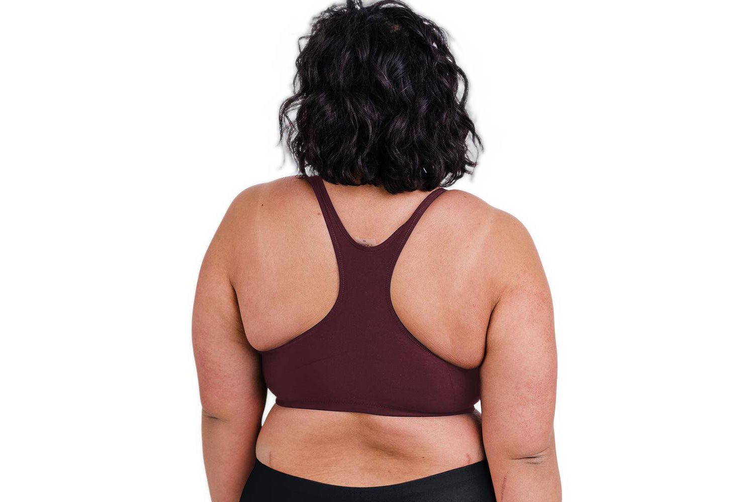 Plus Size Racerback Swim Bra with Removable Cups