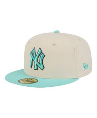 Men's Light Beige/Turquoise New York Yankees Two-Tone Color Pack 59FIFTY Fitted Hat