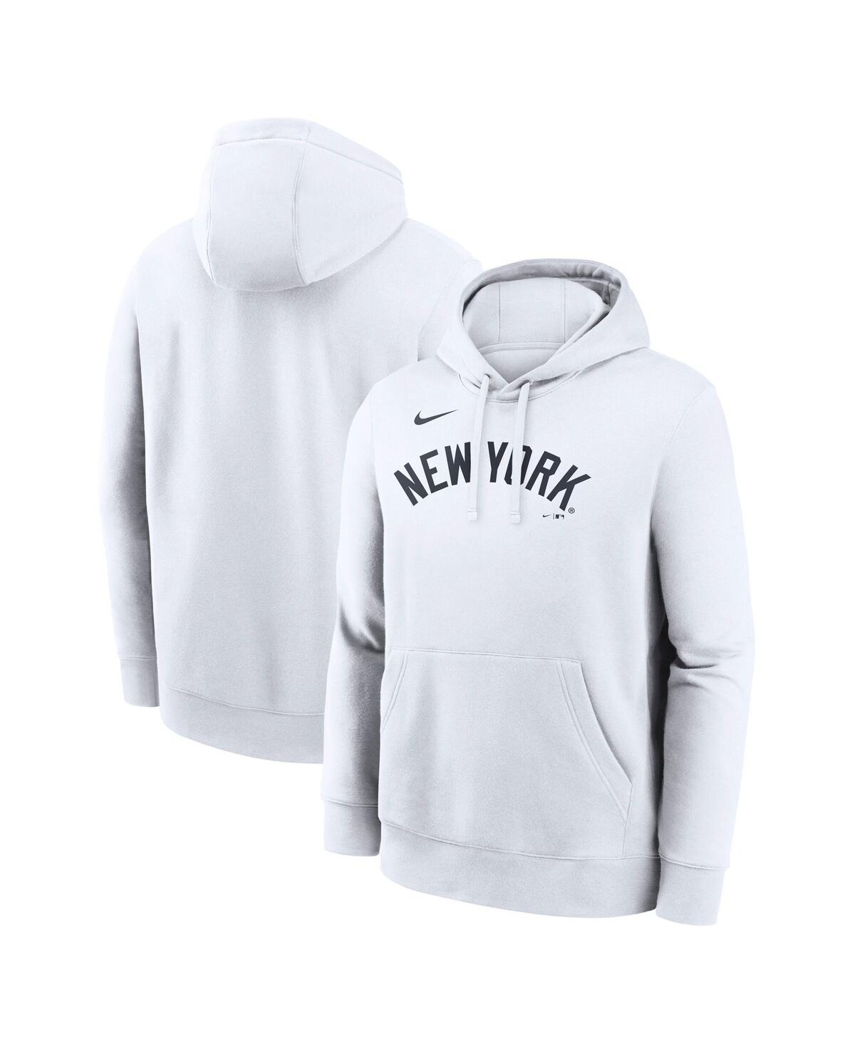 Nike Men's White New York Yankees Dri-Fit Club Hoodie