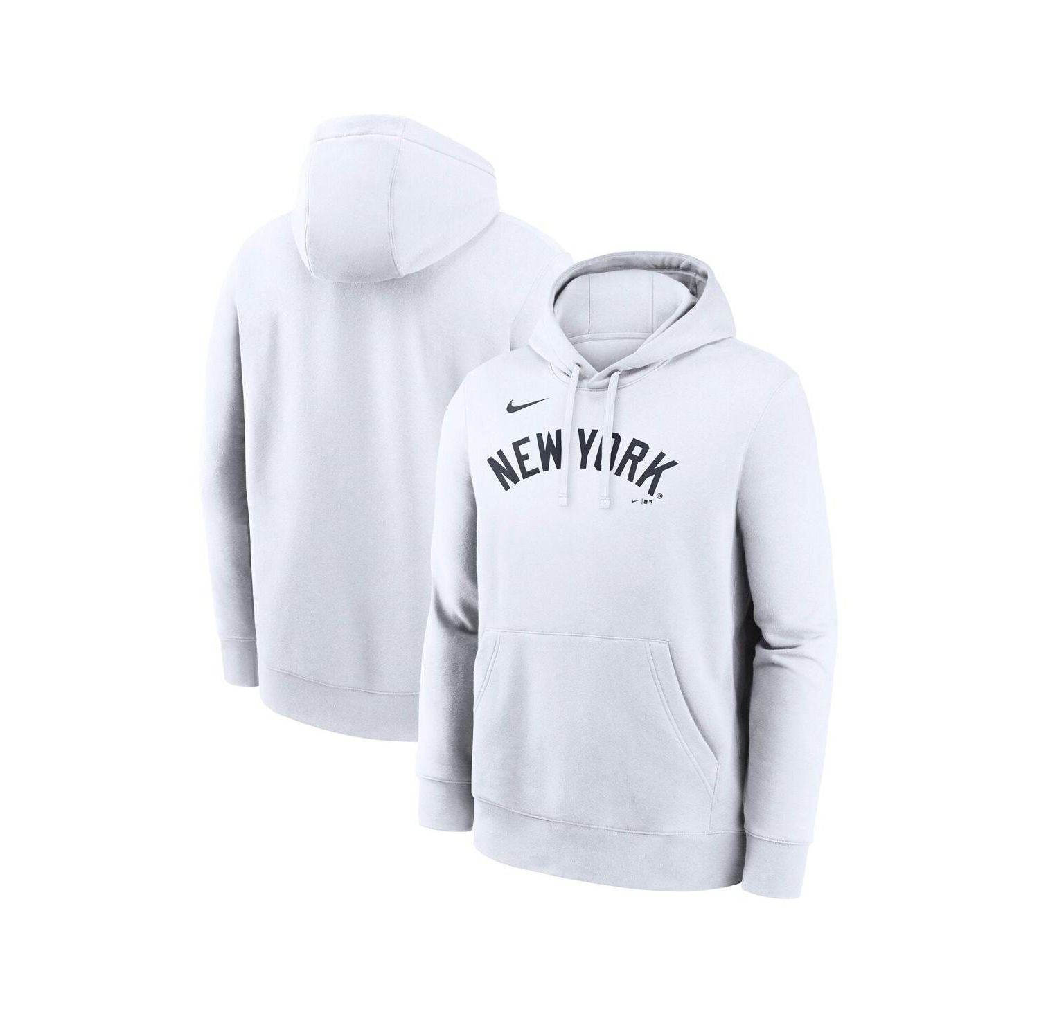 Men's White New York Yankees Dri-Fit Club Hoodie