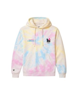 Men's White LA28 Superbloom Collection Tie-Dye Hoodie