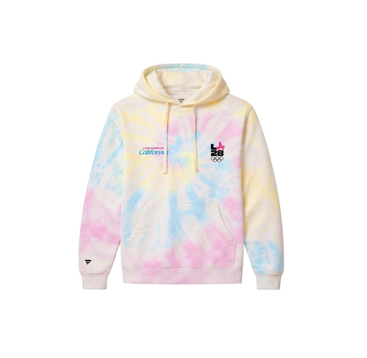 Men's White LA28 Superbloom Collection Tie-Dye Hoodie