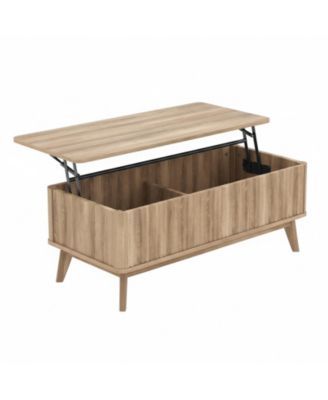 43.5 in Rectangular Fluted Lift Top Coffee Table