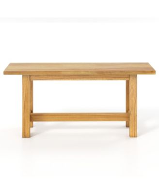 Outdoor Teak Wood Bench for Porch Backyard and Poolside