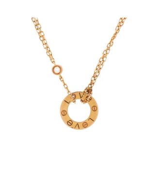 2 Diamonds Love Pendant Necklace