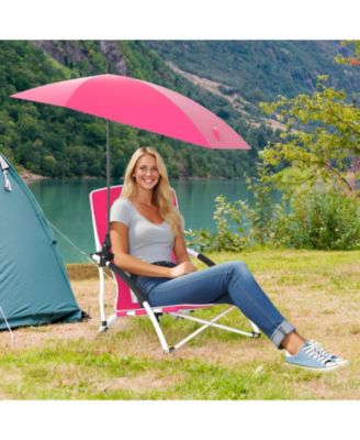 Two Pack Beach Umbrella Chairs with Adjustable Parasol