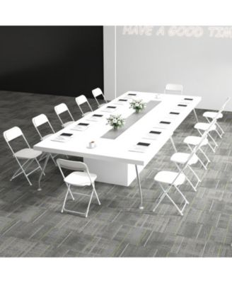 770 lbs Capacity 4-Pack Metal Folding Chairs with PP Seat and Back