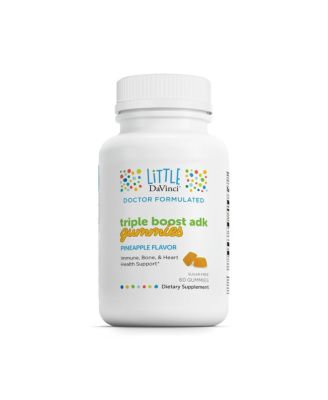 Triple Boost ADK Gummies - Multivitamin Gummy for Kids with Vitamins A, D3 and K2 Pineapple Flavor 60 Gummies