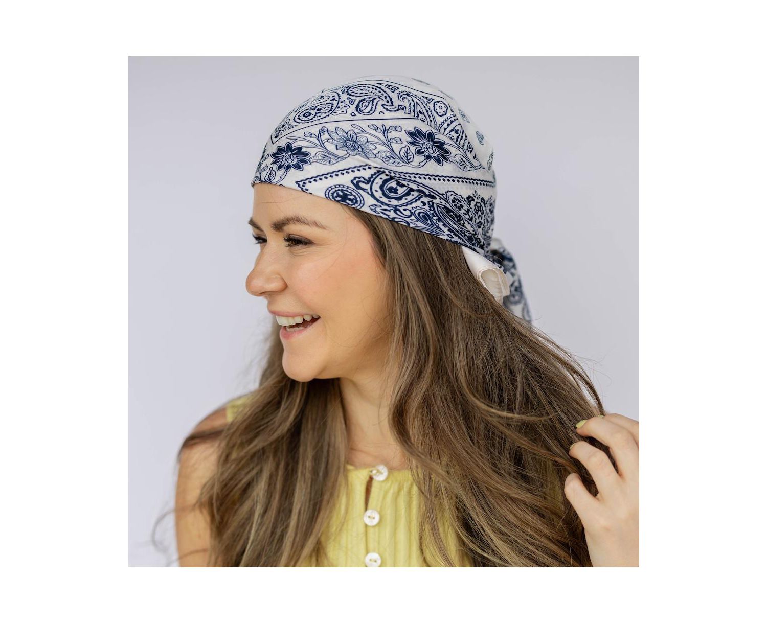 Women's Satin Paisley Headscarf