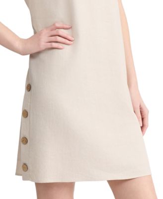 Women's Crewneck Linen-Blend Mini Dress