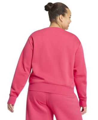 Plus Size Essentials Small-Logo Fleece Sweatshirt