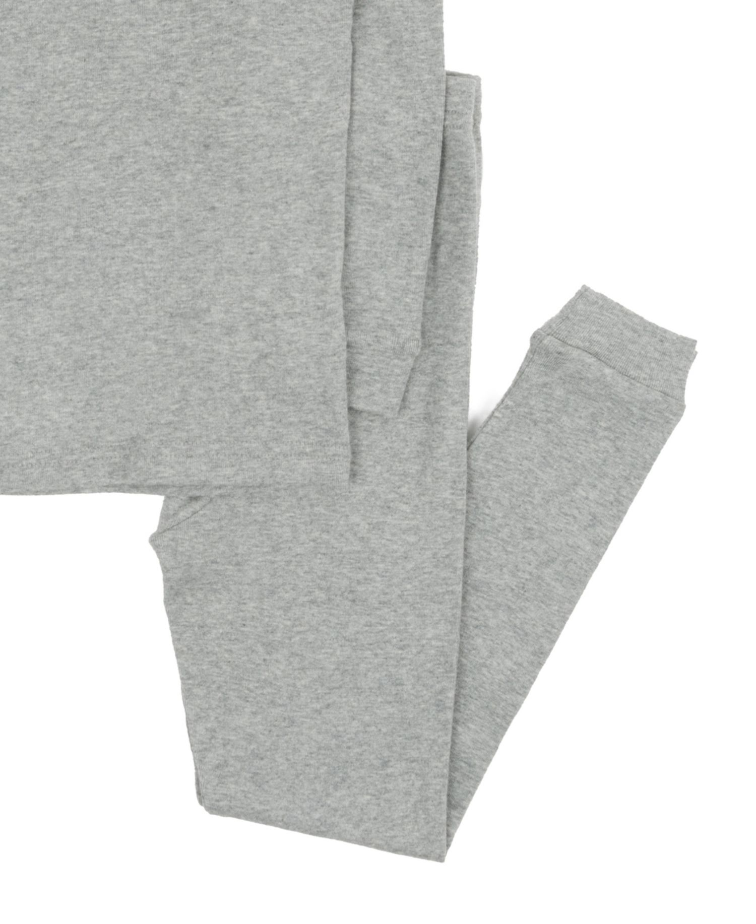 Toddler Matching Family Two Piece Cotton Long Sleeve Solid Color Pajamas 2T-5T