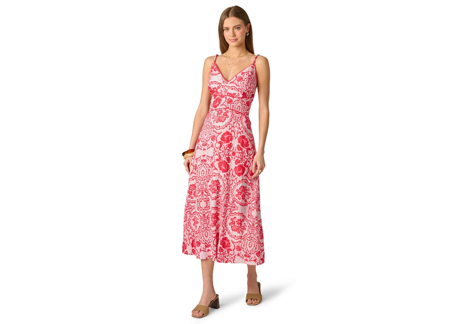 Women's V-Neck Midi Dress