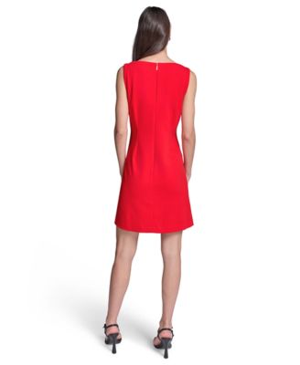 Women's Notch-Neck Sleeveless Knee-length Dress