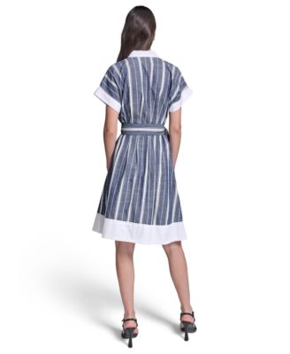 macy's summer dresses with short sleeves Msk Women's Short-Sleeve V-Neck Maxi Dress - Navy