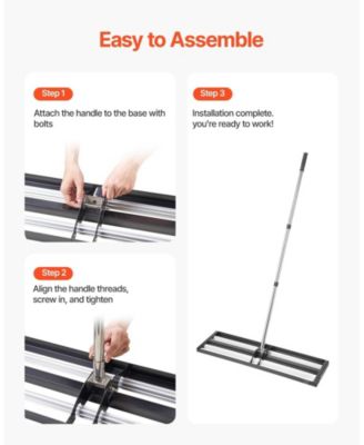 Updated Lawn Leveling Rake, 36" x 10", Stainless Steel for Yard and Golf Course