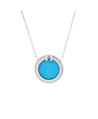 Pre-Owned Tiffany and Co T Circle Pendant Necklace
