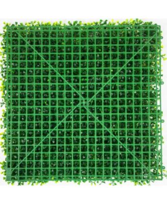 Boxwood Hedge Wall Panels Set of 20, 20" x 20", Outdoor Indoor Privacy Screen