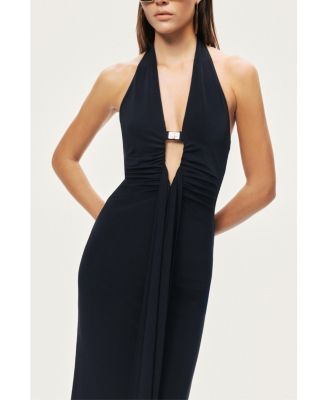 Women's Halter Neck Cut-Out Maxi Dress