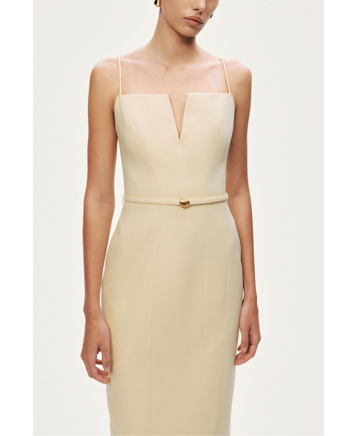 Женское платье NOCTURNE Strappy Belted Midi — фото 5