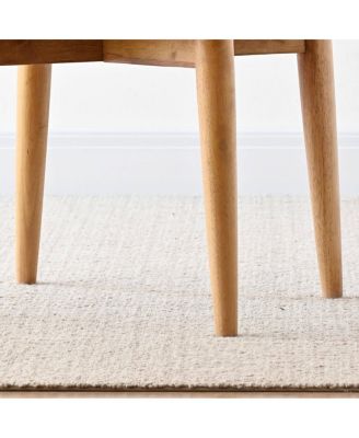  Set of 2 Chenille Upholstered Dining Side Chairs with Solid Wood Legs