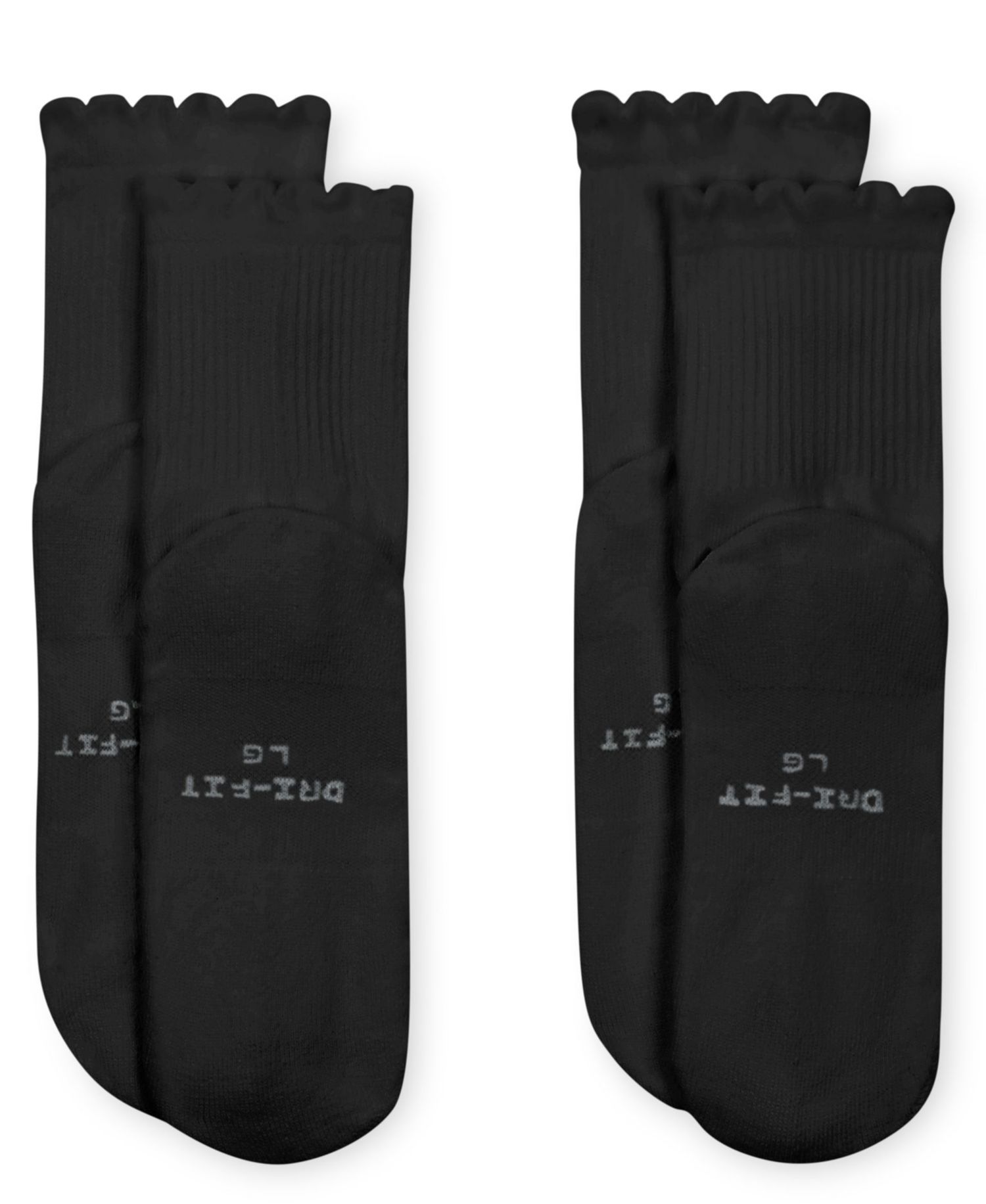 Women's Scalloped Everyday Elevated Crew Socks, 2-Pack