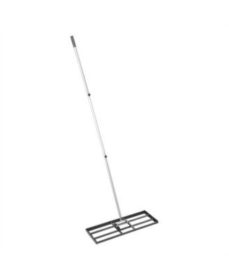 Lawn Leveling Rake, 30x10 in, Carbon Steel, Adjustable Height for Yard Use