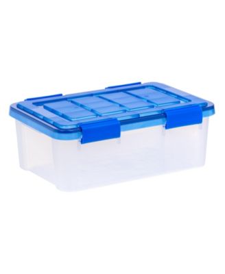 USA 6Pack 19 Quart WEATHERPRO Airtight Plastic Storage Bin with Lid and Seal and Secure Latching Buckles