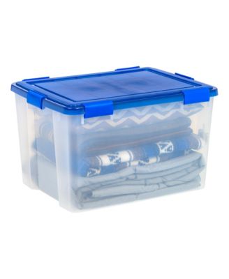 USA 3Pack 74qt WEATHERPRO Airtight Plastic Storage Bin with Lid and Seal and Secure Latching Buckles