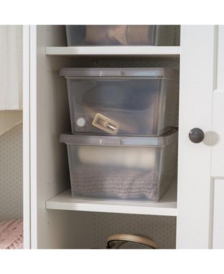 USA 14.5 Quart Snap Top Plastic Storage Box, 6 Pack