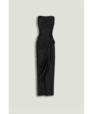 Women's Draped Sleeveless Maxi Dress