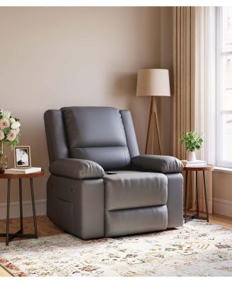 Oversized Wide Power Lift Recliner Chair - Heat and Massage, Adjustable Back and Legs, PU Leather Electric Lift Chair Designed for The Elderly