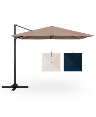 9.5 ft Square Patio Cantilever Umbrella with 360 Rotation