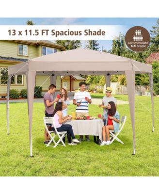 13 x 11.5 ft Hexagon Pop Up Canopy with Height Adjustable Legs