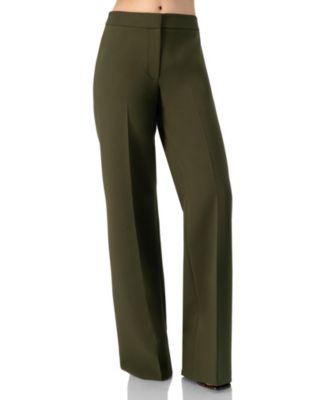 Women's Straight Solid Gabardine Trousers