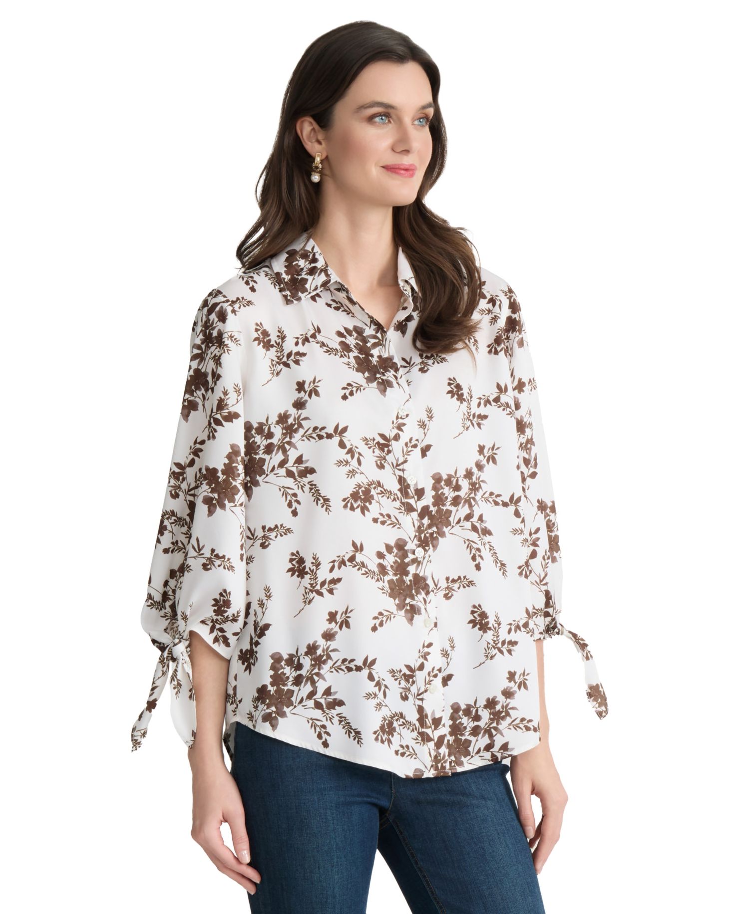 Women's Printed Collared Neck Shirt