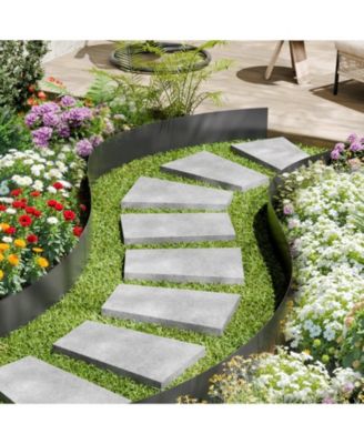 Steel Landscape Edging, 3 Pack, 40 x 8 in, Rust-Resistant Metal