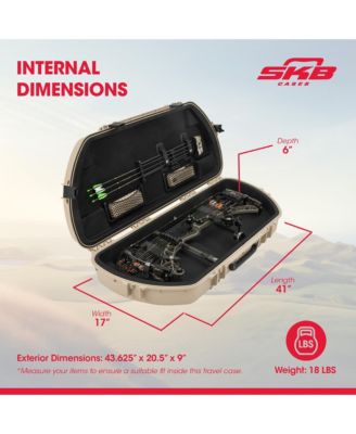 Hard Protective Storage Case, Archery Bow and Arrow iSeries Shaped Case, Tan