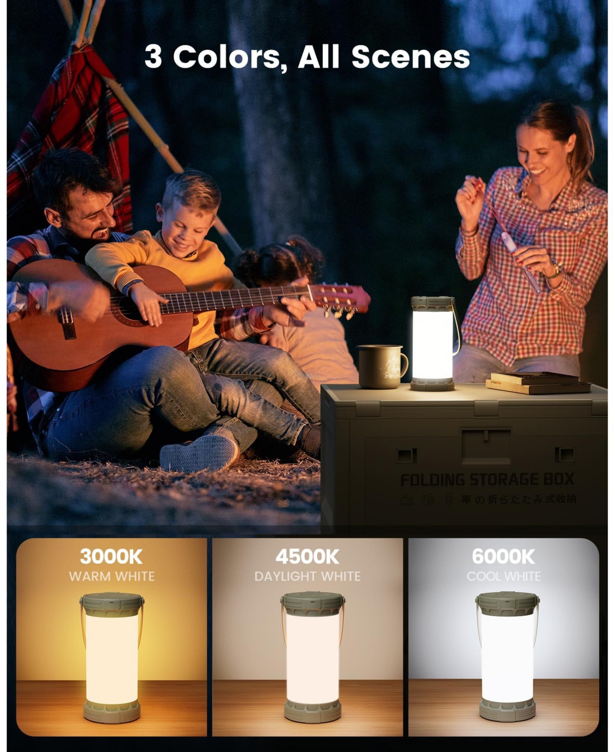 Gnuadz Camping Lantern Rechargeable Led Emergency Light 5000mAh